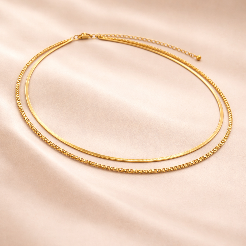 Silk Grain Waist Chain -Double Layered