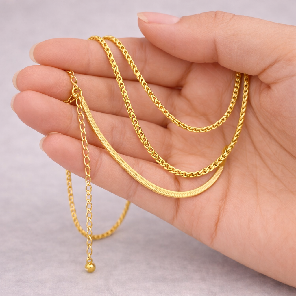 Silk Grain Waist Chain -Double Layered