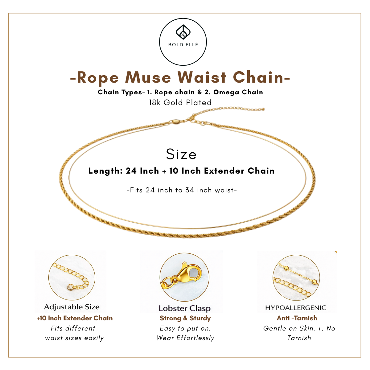 Rope Muse Waist Chain-  Double Layered