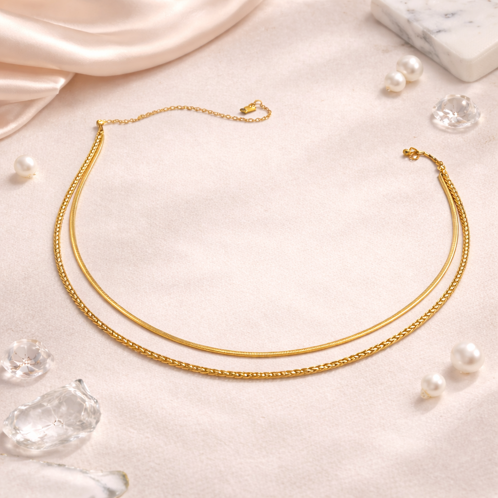 Silk Grain Waist Chain -Double Layered